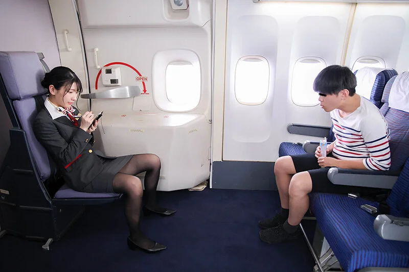 DANDY-968 うぶな男の子に冗談半分の挑発パンチラしたら超暴走！ 仕方なく射精させてあげても勃起は治まらず追いかけられて機内の死角でハメられまくる美人CA1