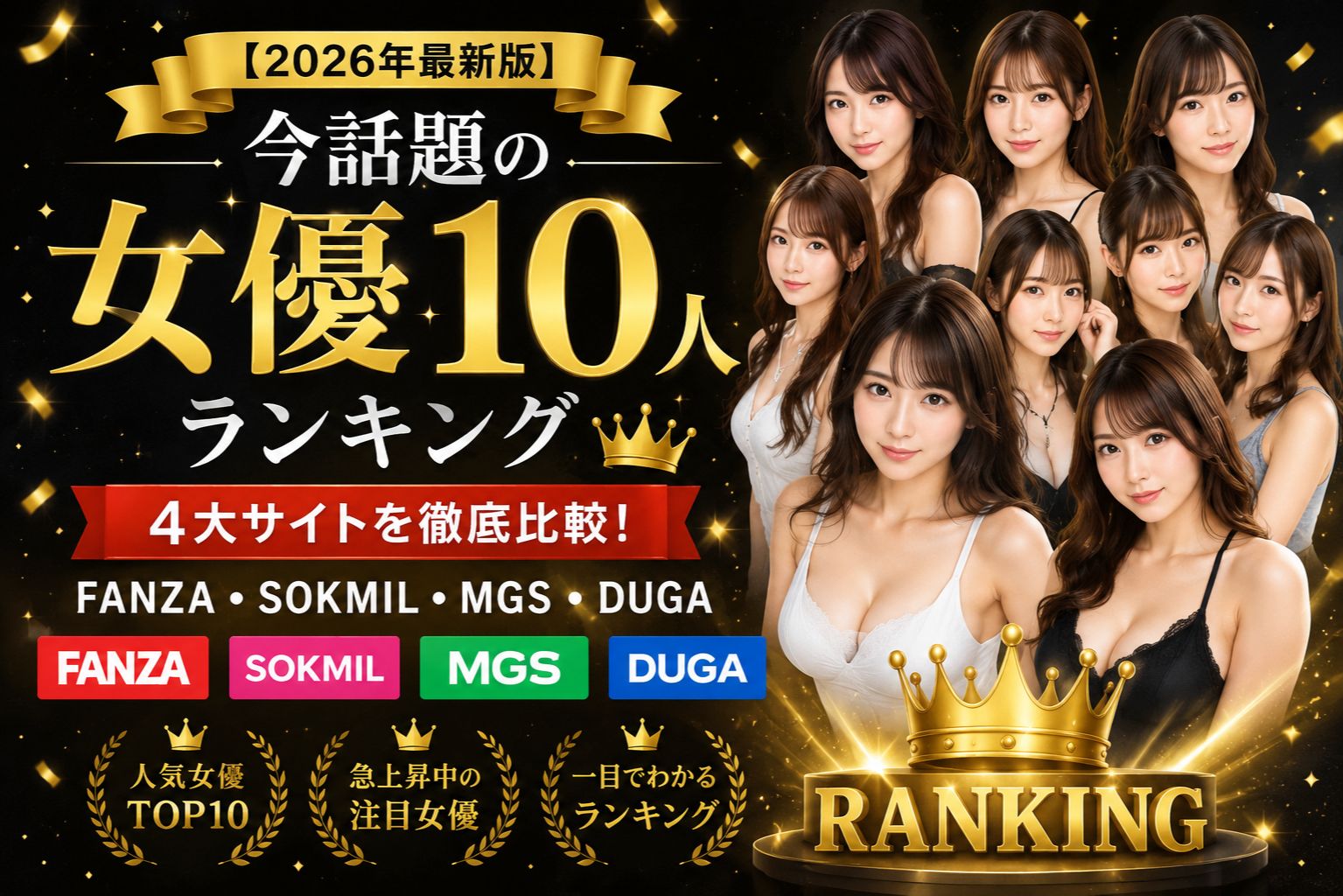 2026年 4大プラットフォーム女優ランキング